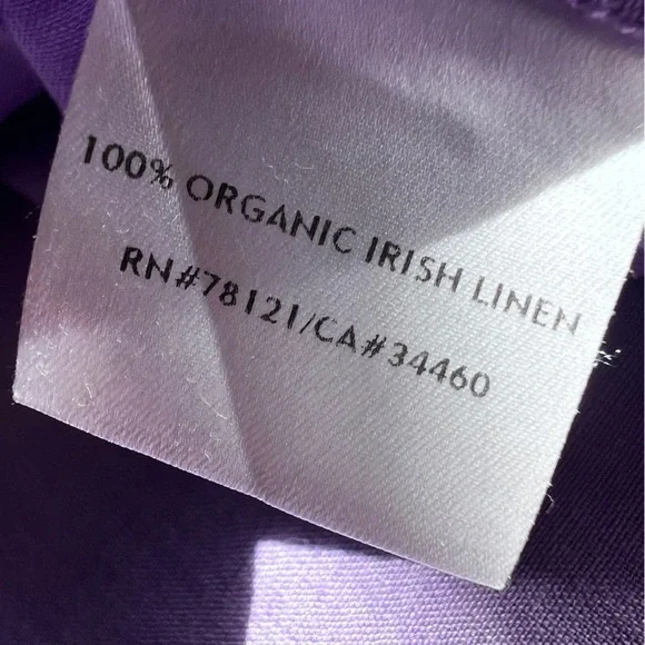 Eileen Fisher Lavender Irish Linen Button Down Tunic Sz Medium Runs Large - Picture 10 of 13
